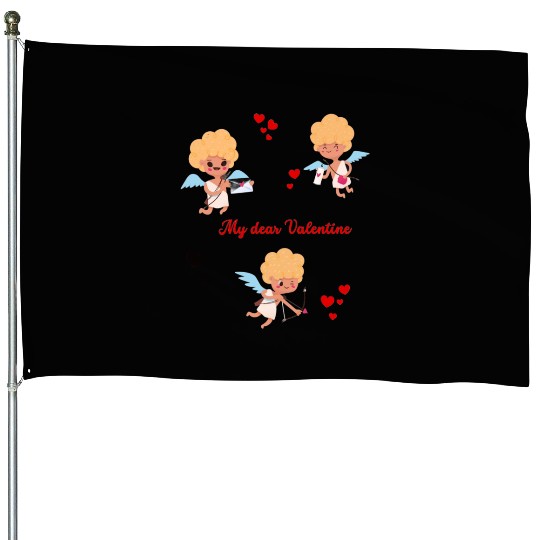 Spread love and Embrace cupid's charm! House Flags
