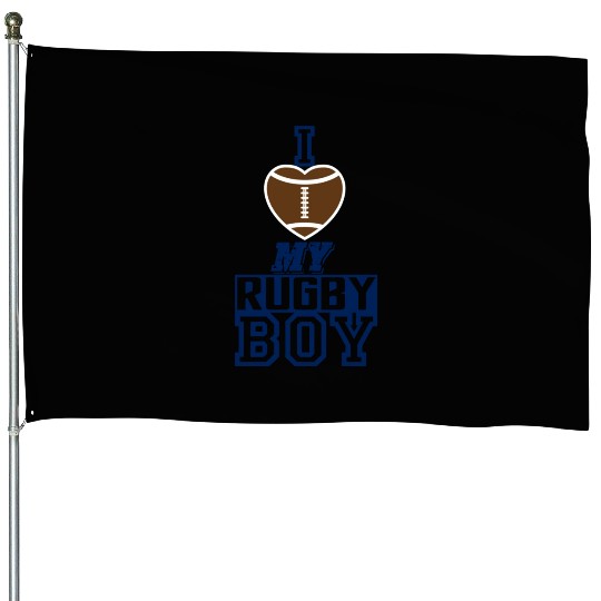 My Rugby boy Passion Is Gift Cool House Flags