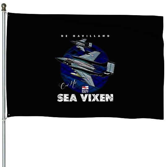 de Havilland Sea Vixen Royal Navy Fighter Aircraft House Flags