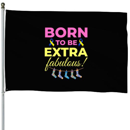 Down Syndrome Awareness Extra Fabulous House Flags