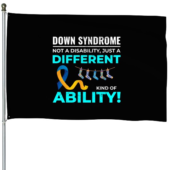 Down Syndrome Awareness Different Ability House Flags