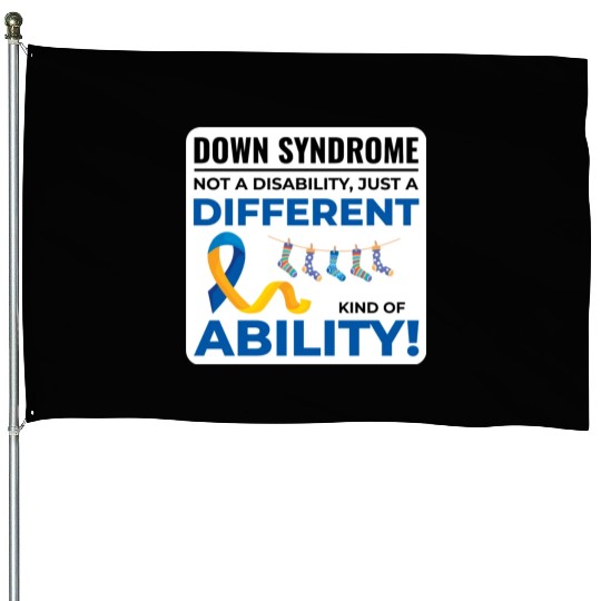 Down Syndrome Awareness Different Ability House Flags