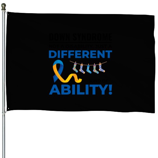 Down Syndrome Awareness Different Ability House Flags