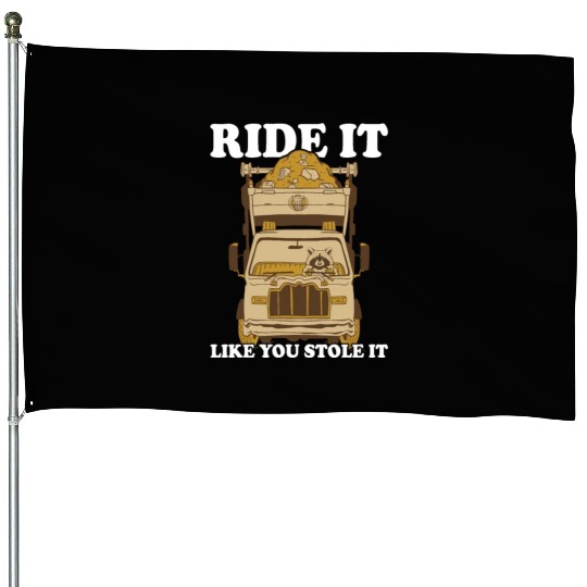 Funny Raccoons Trash Panda Racoon Lovers House Flags