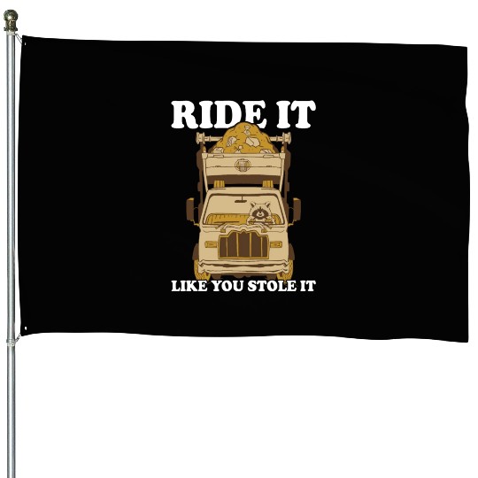 Funny Raccoons Trash Panda Racoon Lovers House Flags