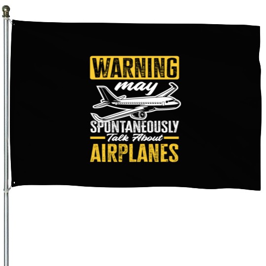 Pilots Airplane Lovers House Flags