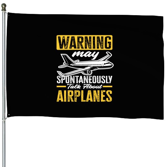 Pilots Airplane Lovers House Flags
