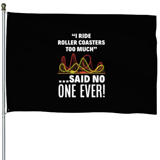 Roller Coaster Fan House Flags