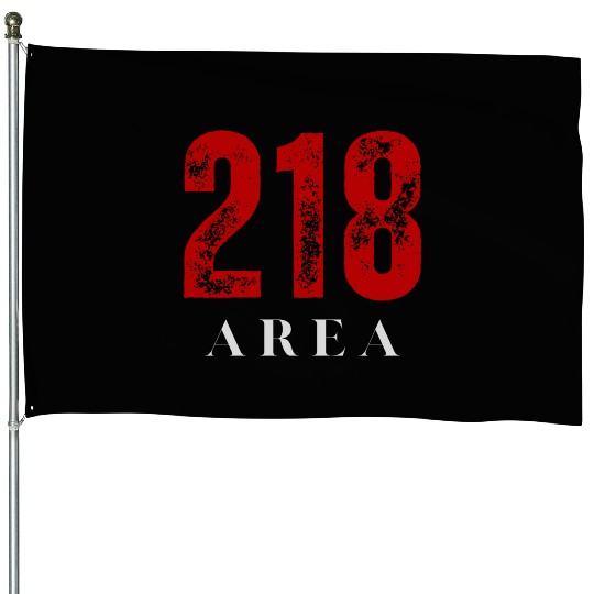 218 Area Code Retro Minnesota Duluth House Flags