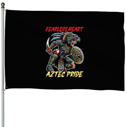 Aztec Jaguar Warrior Aztec Culture Indigenous House Flags