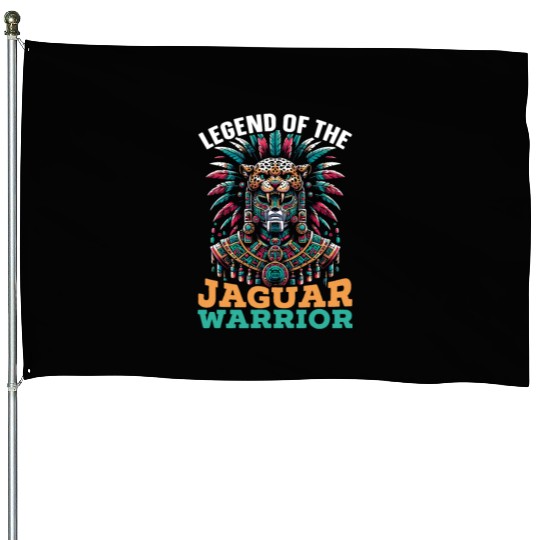 Aztec Jaguar Warrior Aztec Culture Indigenous House Flags