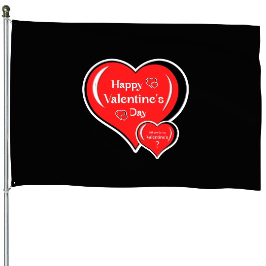 Valentine's Day. House Flags