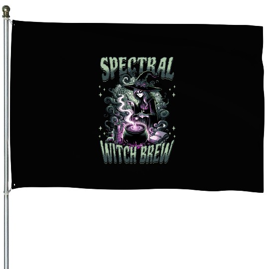 Spectral Witch Brew House Flags