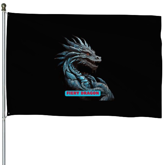 Fiery Dragon Art House Flags