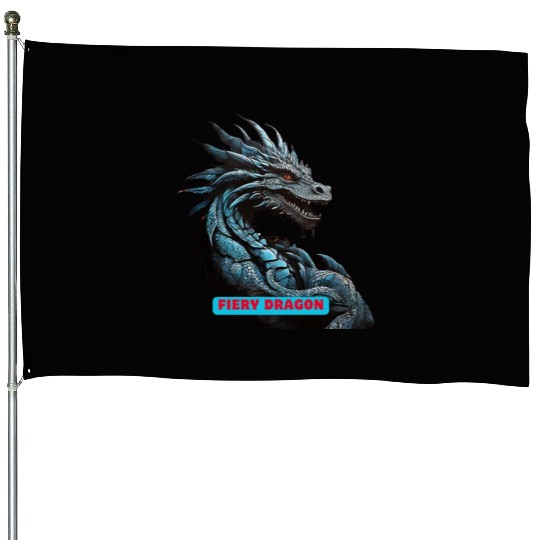 Fiery Dragon Art House Flags
