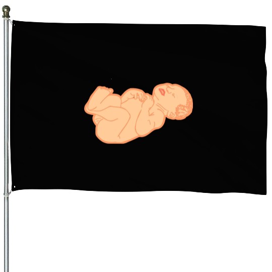 Newborn baby white skin color House Flags