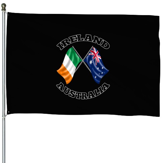 Irish Australian Ireland and Australia Flags House Flags