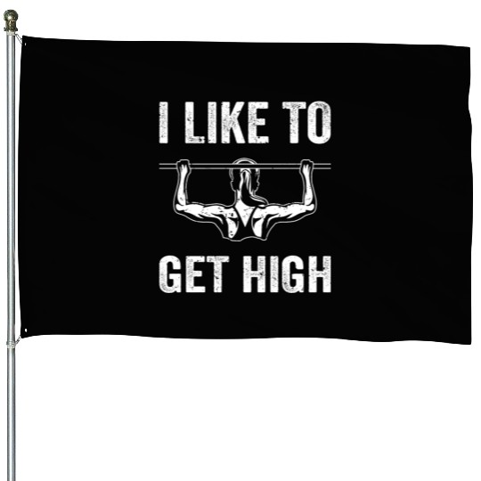 Funny fitness gym workout women House Flags