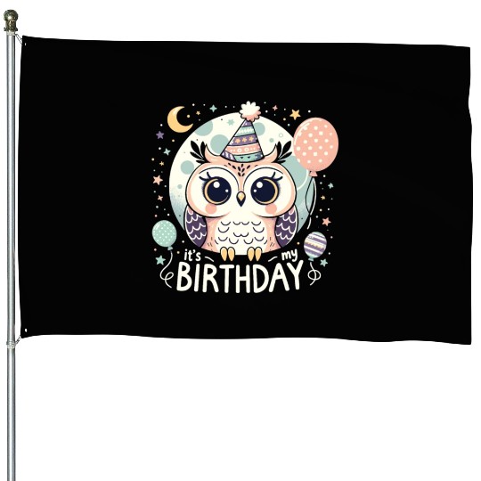 Its My Birthday Sweet Birthday Owl House Flags