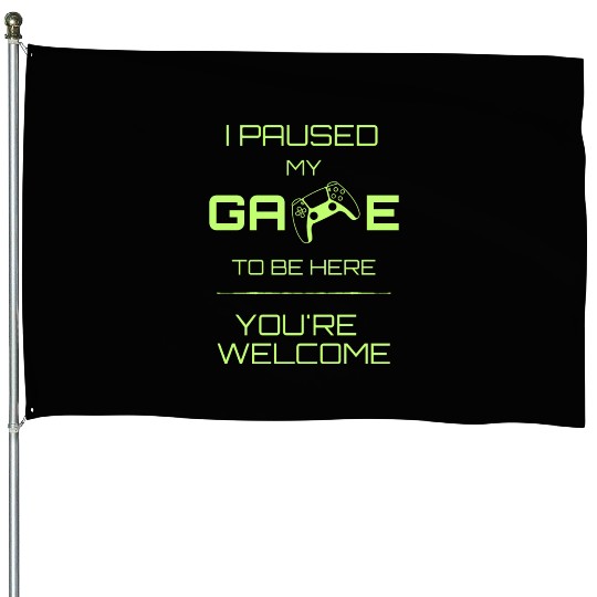 I paused my game - Green Lime House Flags