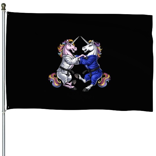 Unicorns Jiu-Jitsu Wrestling House Flags
