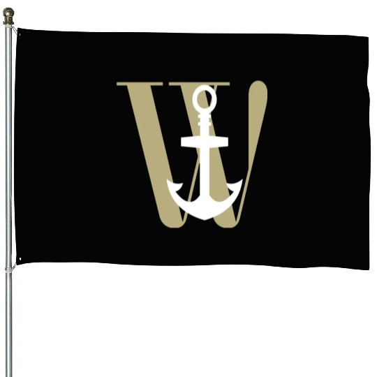 Wanchor W Anchor Essential,Hunter, pirate, ship House Flags