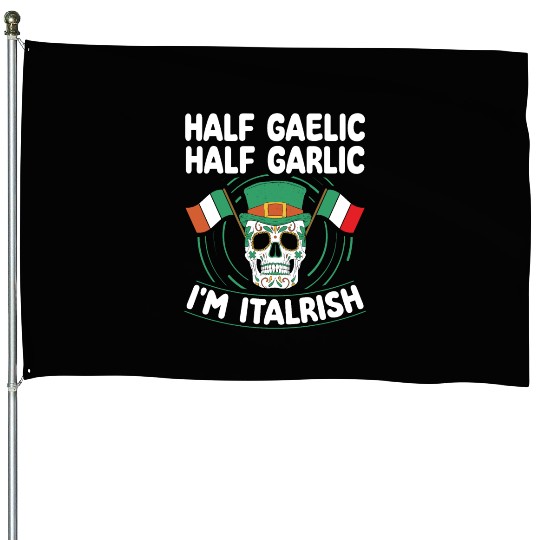 Irish Italian St. Patrick's Day House Flags