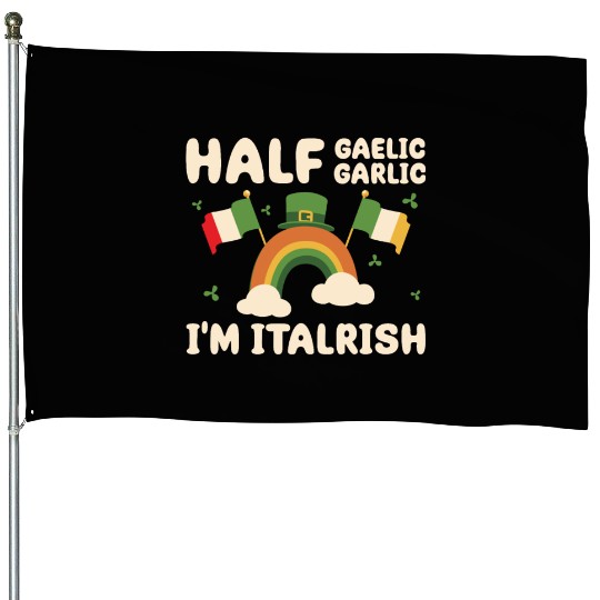 Irish Italian St. Patrick's Day House Flags