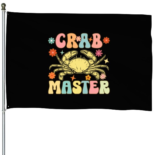 Groovy Crab Lover Seafood Lover House Flags