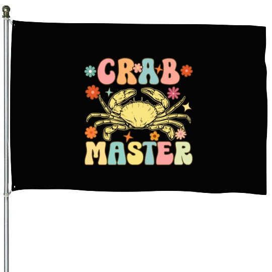 Groovy Crab Lover Seafood Lover House Flags
