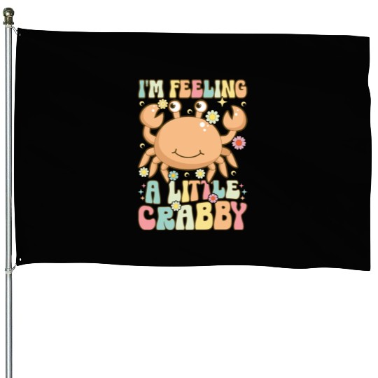 Groovy Crab Lover Seafood Lover House Flags