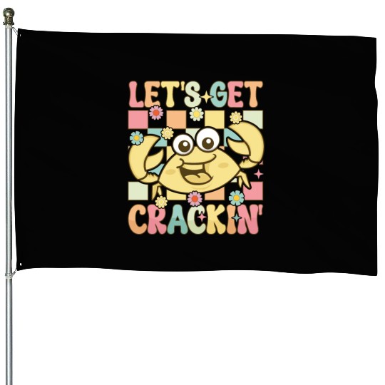 Groovy Crab Lover Seafood Lover House Flags