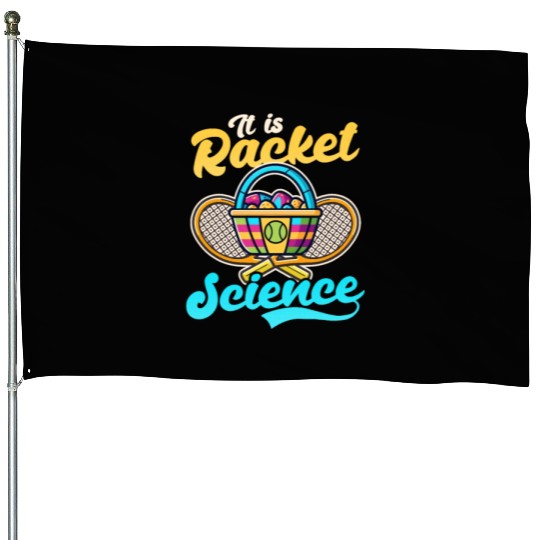 Tennis Easter Racket Science House Flags