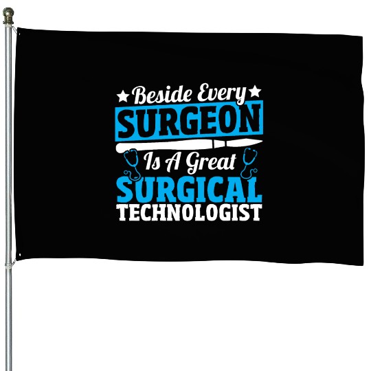 Medical Nurse EKG Scrub Surgical Technologist House Flags
