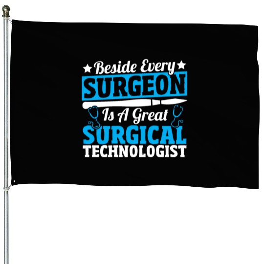 Medical Nurse EKG Scrub Surgical Technologist House Flags