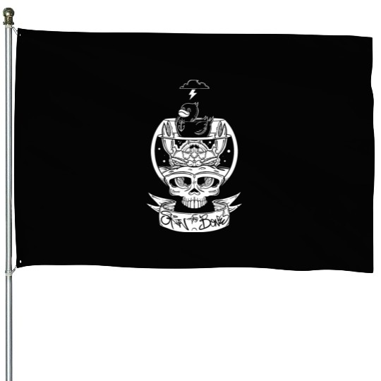 Skull Bowl Duck Crab Skin And Bones House Flags