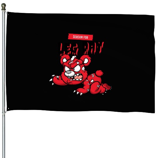 Scream for Leg Day House Flags