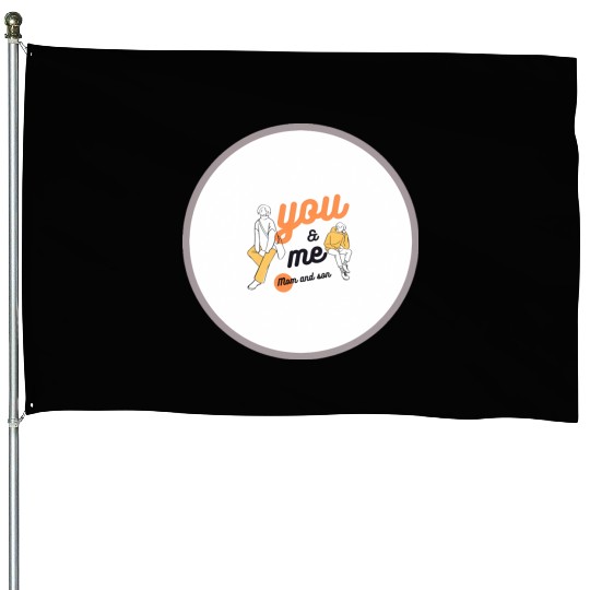 Mom and son House Flags