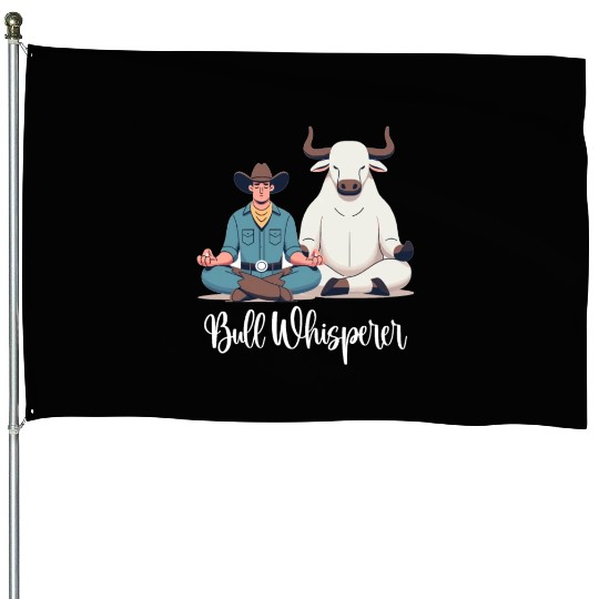 Rodeo Bull Riding Livestock Show Farmer Cattle House Flags