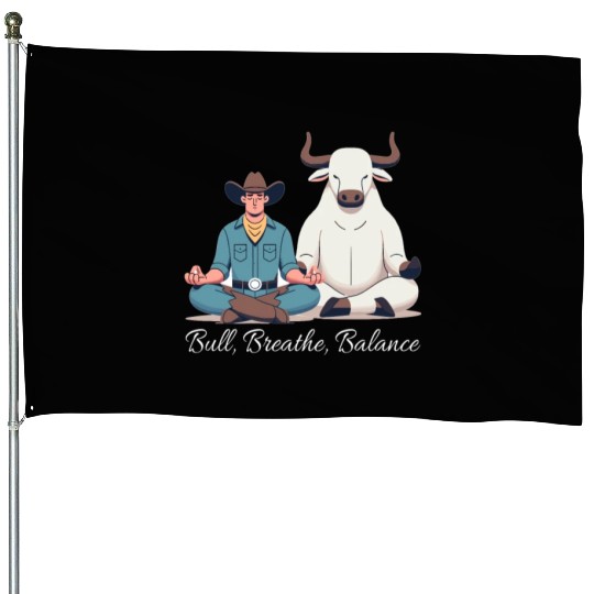Rodeo Bull Riding Livestock Show Farmer Cattle House Flags