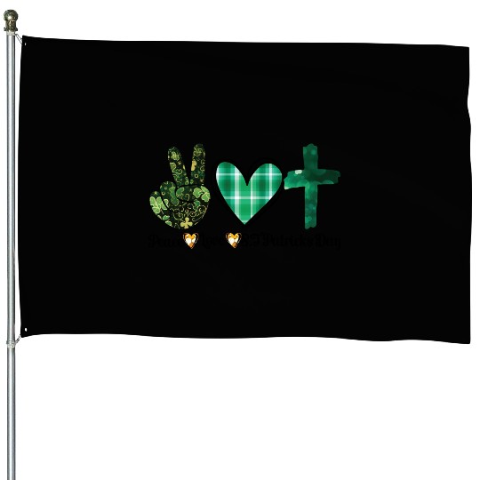 Peace, Love, and Irish Vibes: St. Patrick's Day House Flags