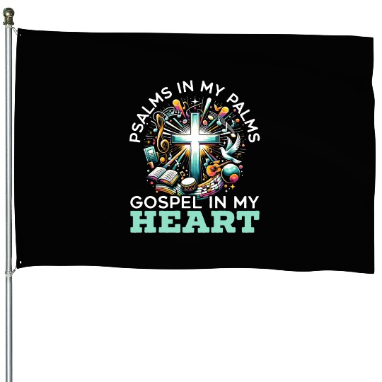 Gospel Music Religious Bible Scripture Christian House Flags