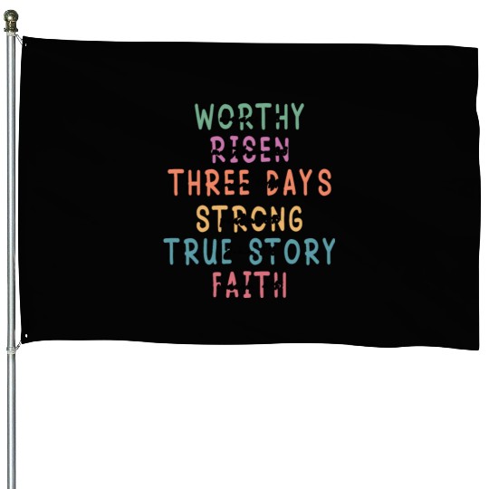 Easter Christian House Flags