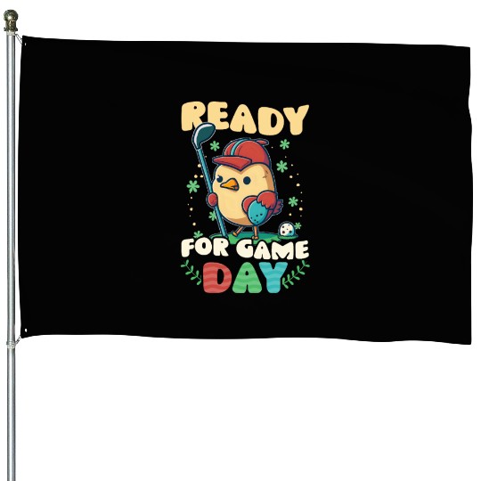 Golf Easter Ready Game Day House Flags