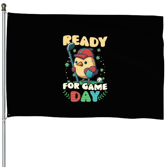 Golf Easter Ready Game Day House Flags