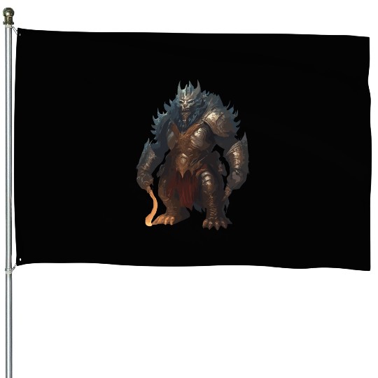 Threatening Ork Warriors In Armor Fantasy Graphics House Flags