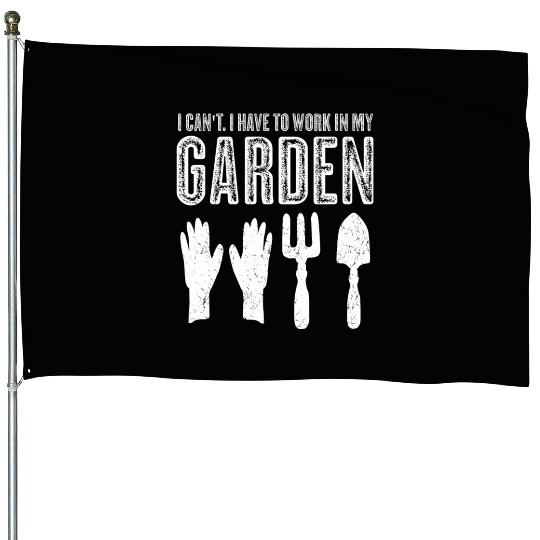 Garden Gardener Gardening House Flags