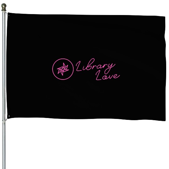 ALIA Library Love Neon Pink Solid House Flags