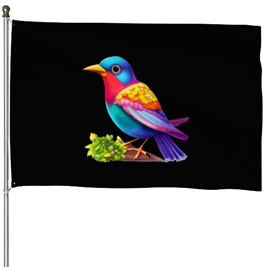 color bird animal House Flags