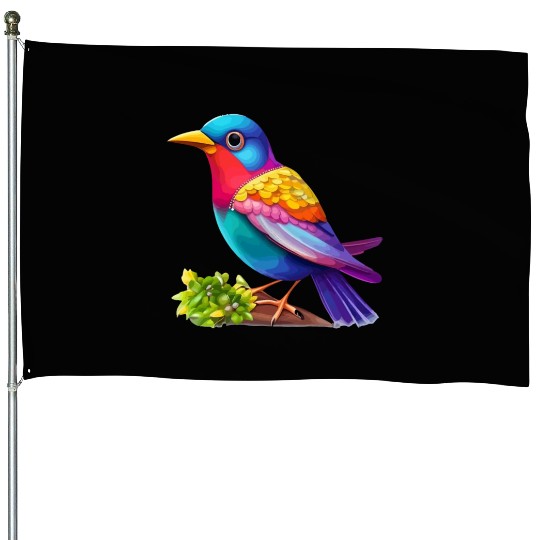 color bird animal House Flags